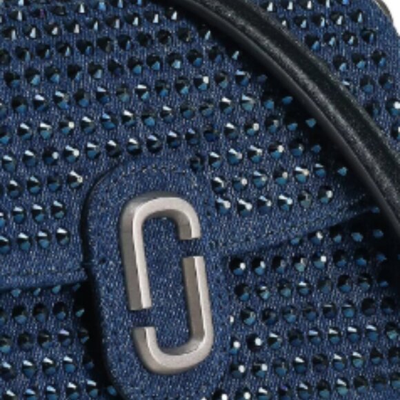 NWT！NEW！Marc Jacobs The Crystal Denim Clover Shoulder Bag -2 straps 3 uses - Picture 9 of 10